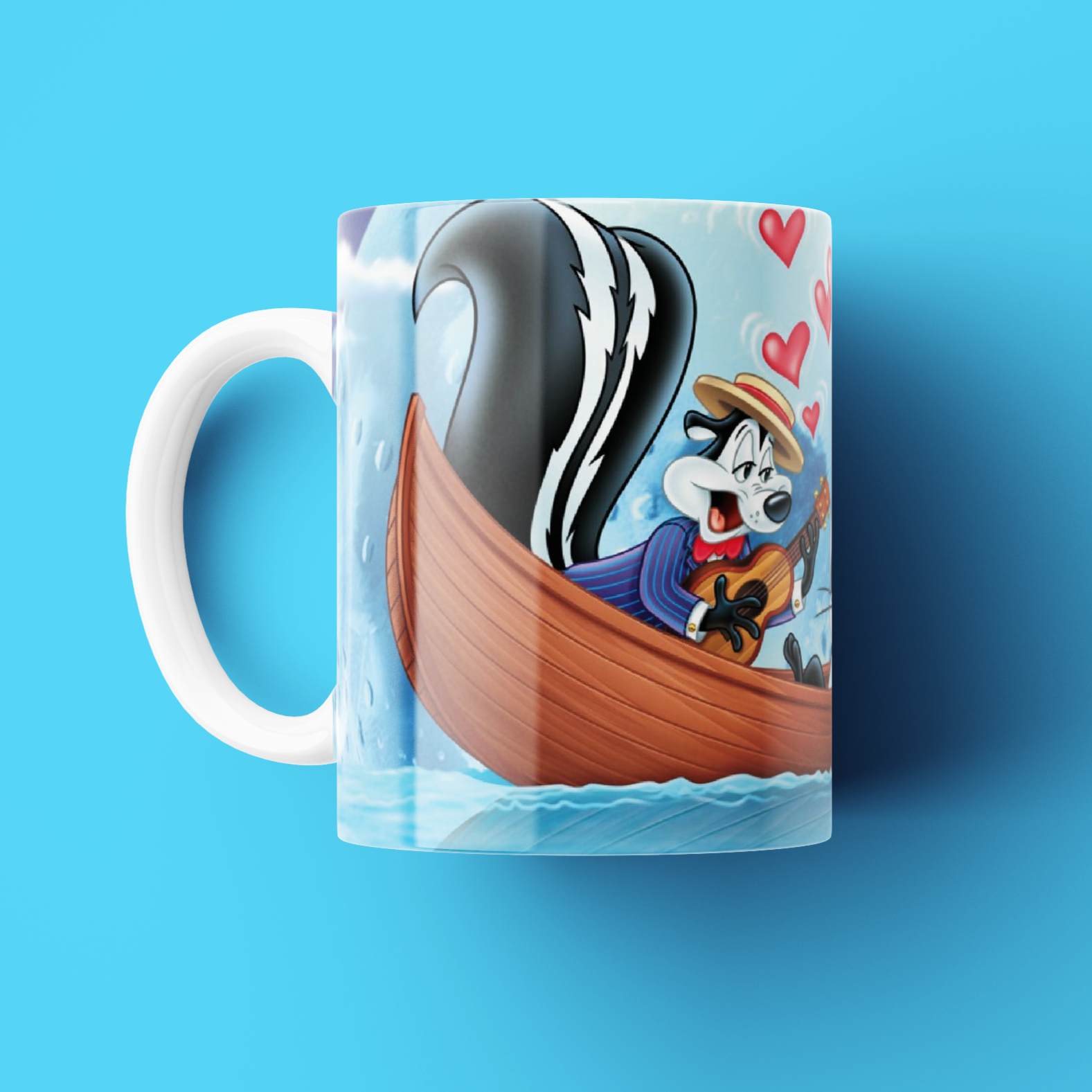 Taza Pepe Le pew y Penélope