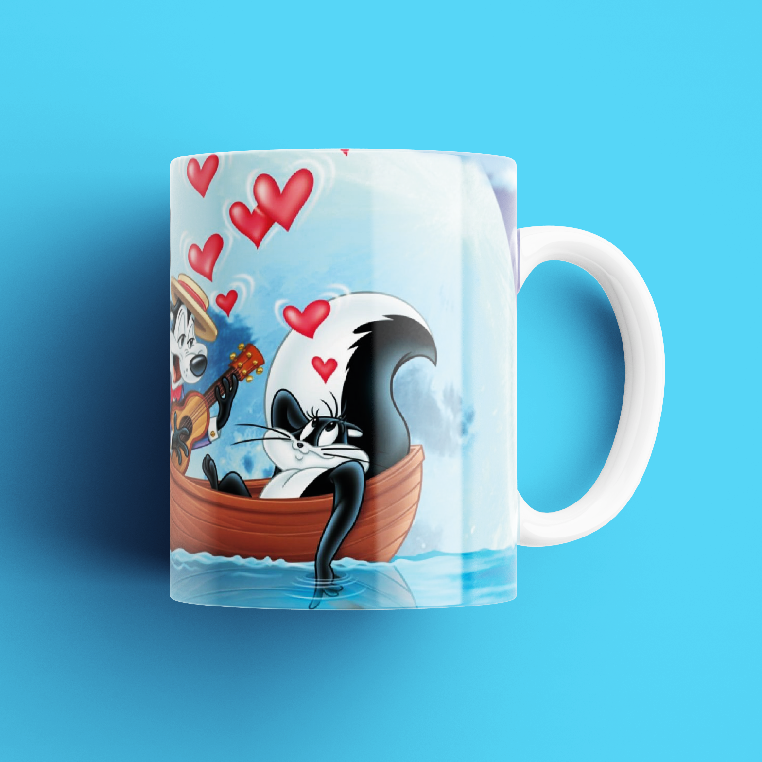 Taza Pepe Le pew y Penélope