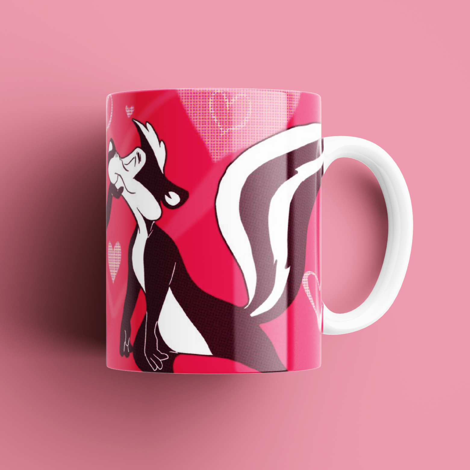 Taza Pepe Le pew y Penélope