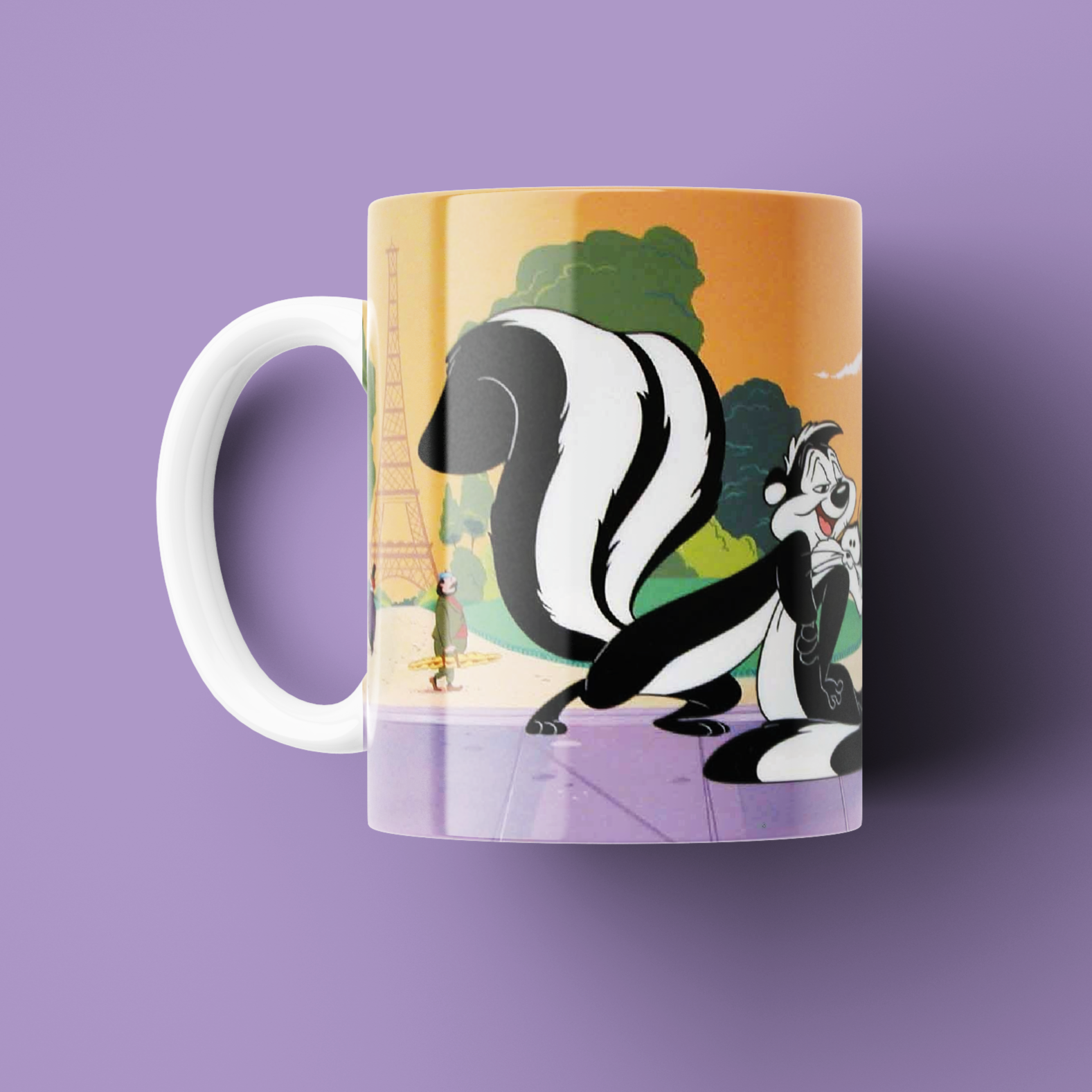 Taza Pepe Le pew y Penélope